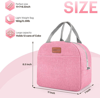 Lunch Bag for Women & Men Adult Insulated Lunch Box, Small Leakproof Cooler Food Lunch Containers Reusable High Capacity Lunch Tote Bags for Work, Travel, Outdoor - PuriLite