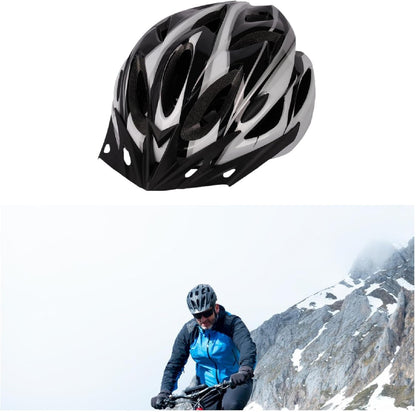 Oshhni Helmet for Women Men Bicycle Helmet Bike Helmet for Skateboarding Outdoor Climbing Biking Commuting - Black White - PuriLite
