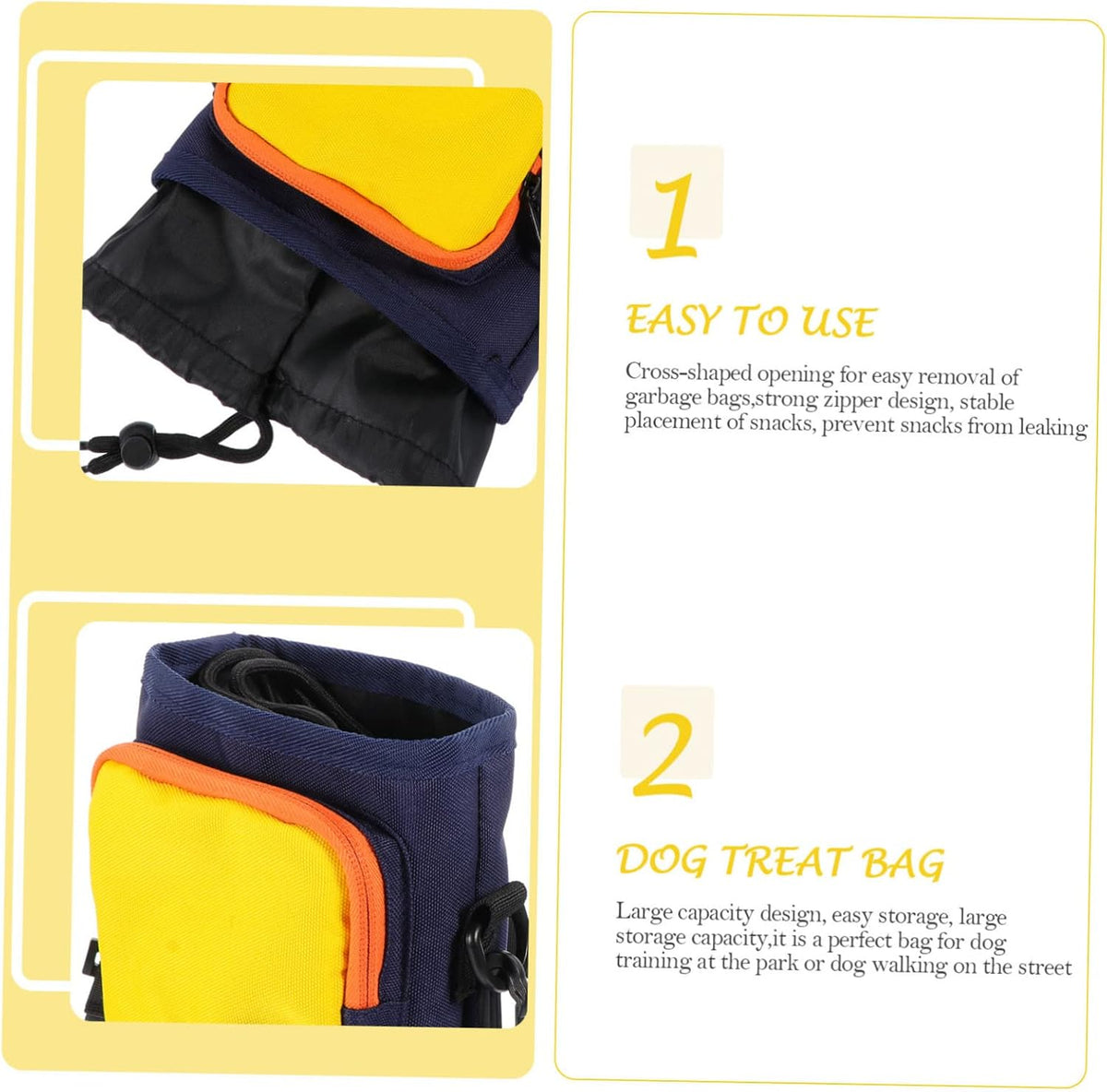 Dog Treat Pouch with Adjustable Waist Strap Lightweight and Durable Pet Training Bag for Treats and - PuriLite