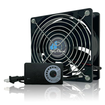 Easy Cloud 120mm USB Fan, USB Computer Fan with 3 Speeds Controller Small PC Cooling Fans for Cabinet Case Server TV Receiver Router DVR Xbox Cooler, 2Pcs - PuriLite