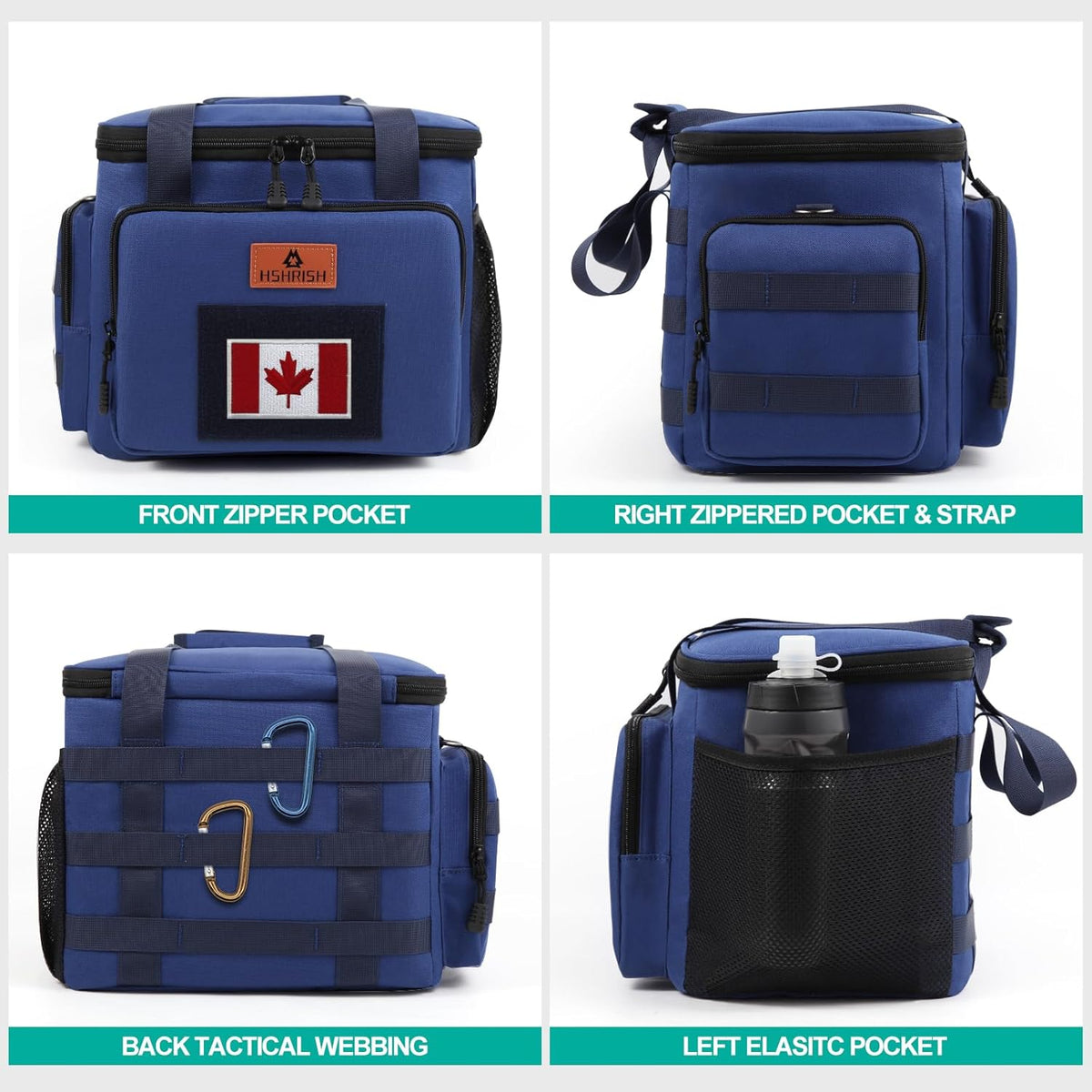 HSHRISH Tactical Large Lunch Bag for Men,Leakproof Insulated Lunch Box, Durable Soft Cooler Bag with Shoulder Strap Lunch Pail for Work Shifts Outdoor - PuriLite