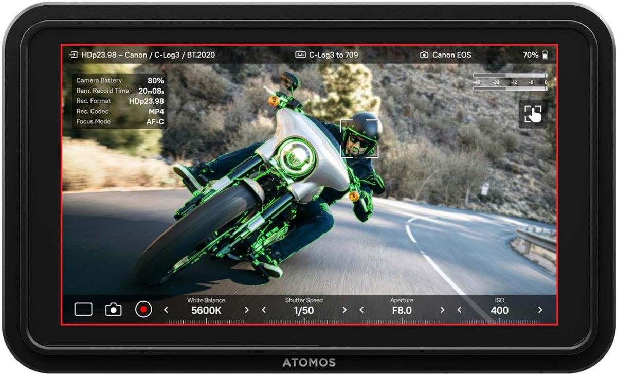 Atomos Shinobi II 5.2" HDMI HDR Monitor – 1500-nit Bright Touchscreen, 4K HDMI Input, AtomHDR, USB-C Power & Camera Control - PuriLite