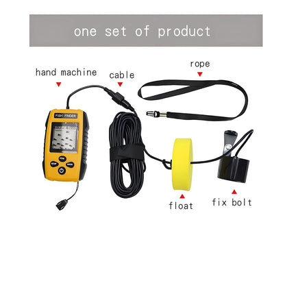 TL88 Fish Finder With Sonar Sensor Transducer, LCD Display, Portable for Boat and Ice Fishing, Handheld Depth Finder Kit - PuriLite
