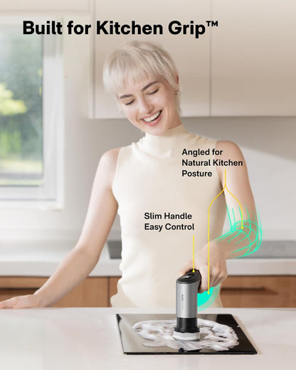 Cordless Electric Spin Scrubber for Kitchen Cleaning – Waterproof, Lightweight, Dual Speed, 6 Magnetic Brush Heads, Long Battery Life - PuriLite