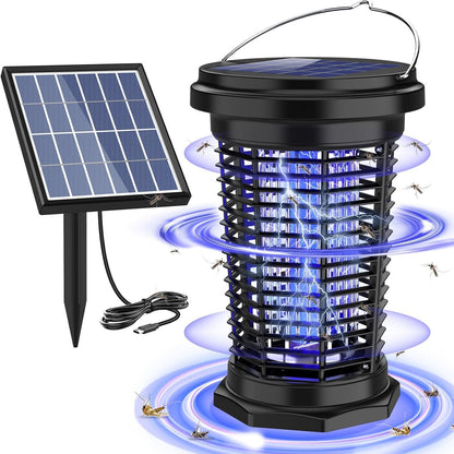 PALONE Solar Bug Zapper with 5.5W Solar Panel Charging, USB Charging Bug Zapper Light for Outdoor and Indoor - PuriLite