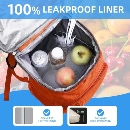 Bagtopia Camping Cooler Backpack 25 Cans, Leak Proof Insulated Thermal Bag, Beach Travel Picnic Lunch Backpack for Men Women - PuriLite