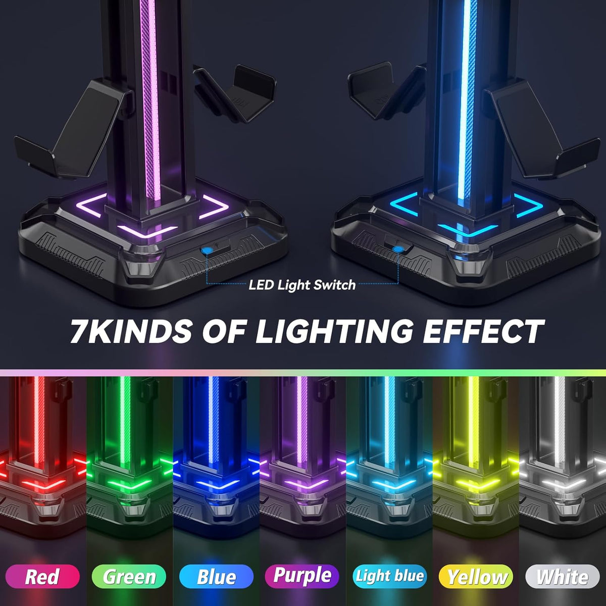Purilite Select RGB Headphone &amp; Controller Stand - PuriLite