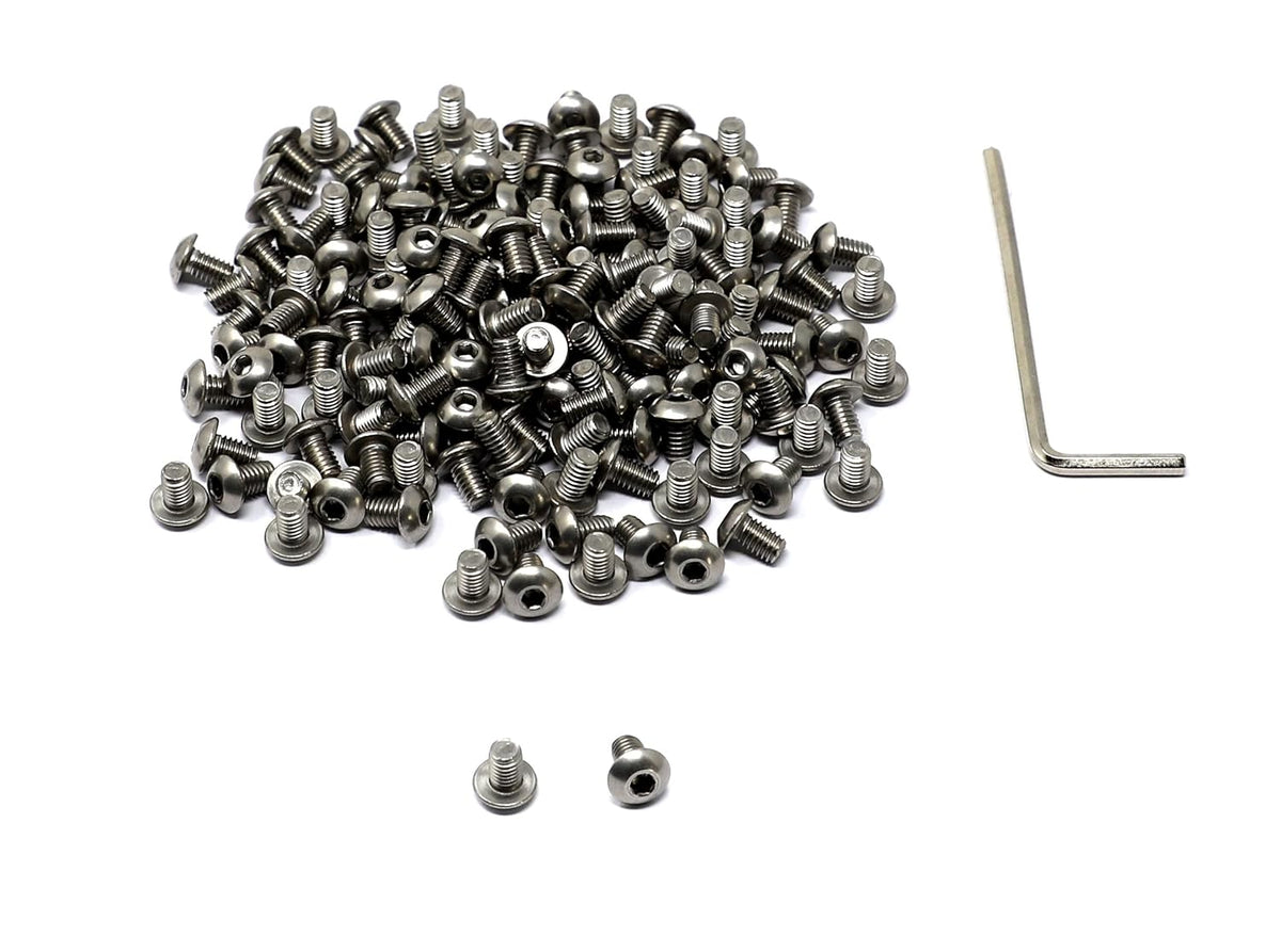 iexcell 50 Pcs M6 x 20mm Thread Pitch 1 mm Stainless Steel 304 Hex Socket Button Head Cap Screws Bolts Kit - PuriLite