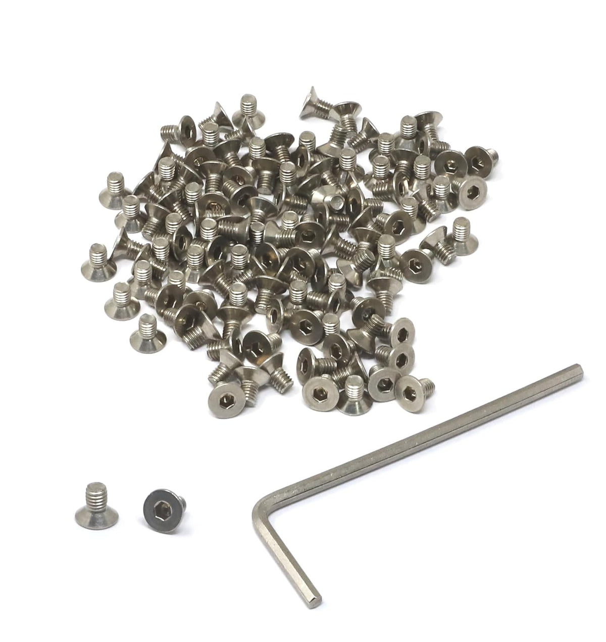 iexcell 5 Pcs M8 x 80mm Thread Pitch 1.25 mm Stainless Steel 304 Hex Socket Flat Head Cap Screws Bolts Kit - PuriLite