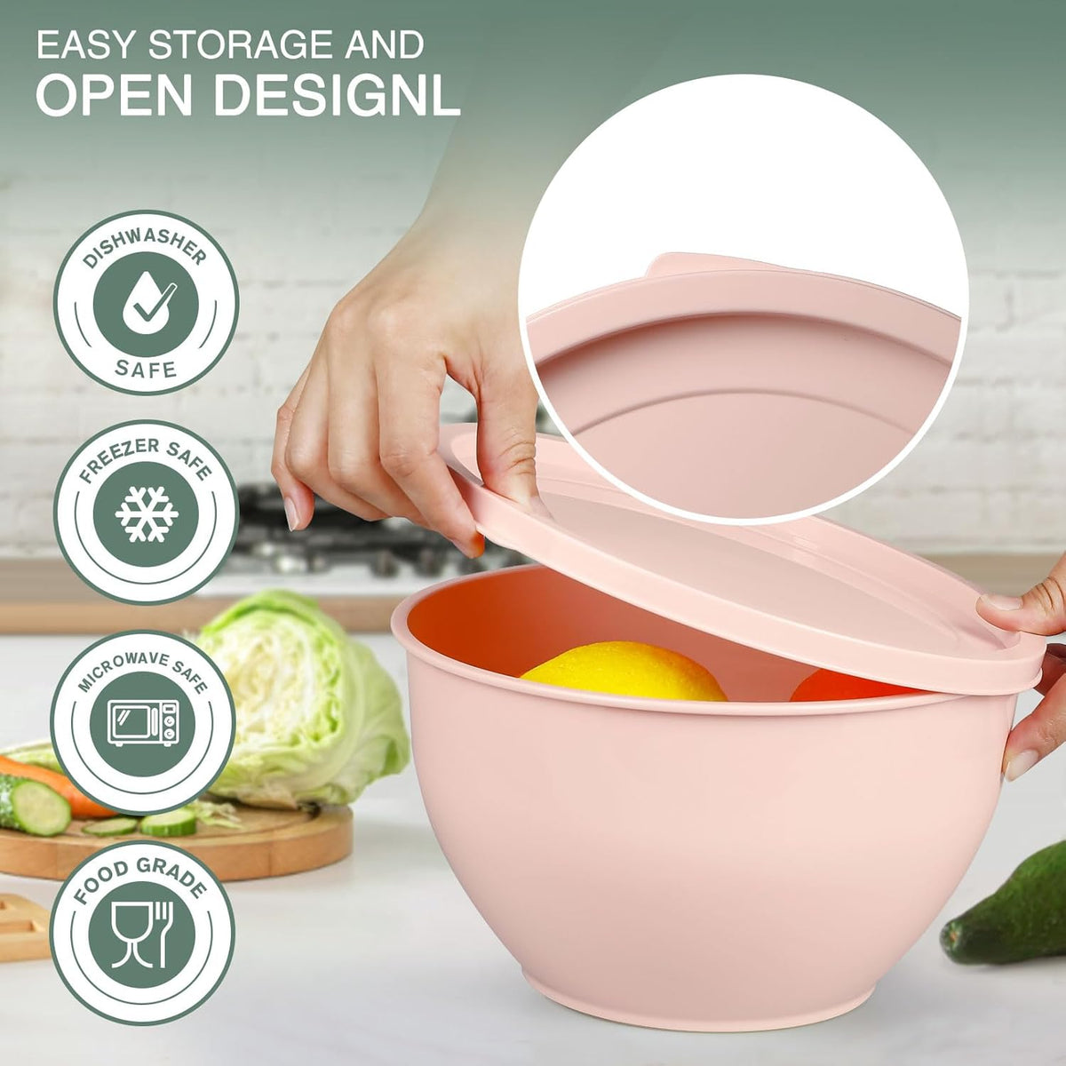 Purilite Select Plastic Mixing Bowl Set - PuriLite