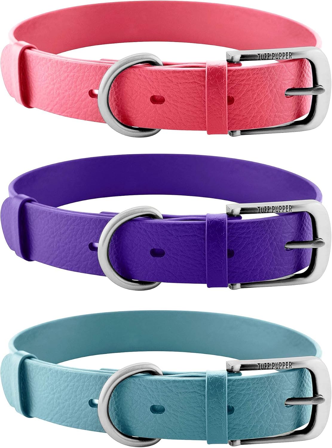 Tuff Pupper Classic Heavy Duty Dog Collar | 10x Stronger Than Leather | 100% Waterproof & Odor Proof Dog Collar | Tough Rust-Proof All Metal Hardware - PuriLite