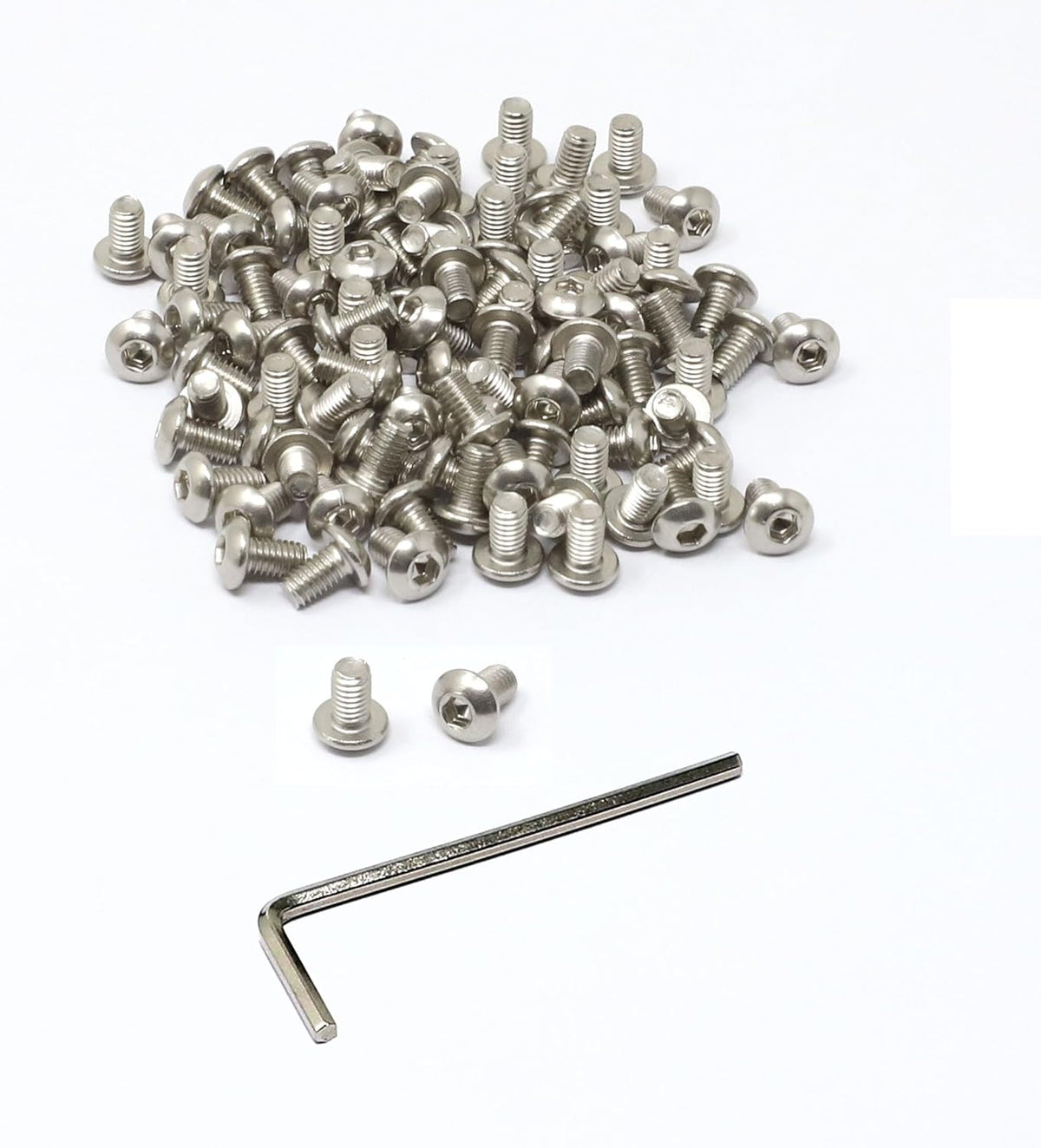 iexcell 50 Pcs M6 x 20mm Thread Pitch 1 mm Stainless Steel 304 Hex Socket Button Head Cap Screws Bolts Kit - PuriLite