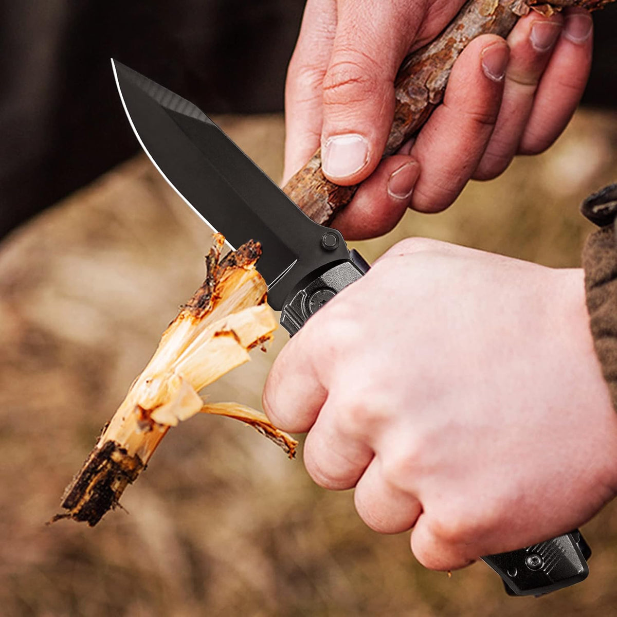 RoverTac Pocket Knife Tactical Folding Knife Multi Tool Survival Camping Knife, Multitool Knife Pliers Bottle & Can Opener 9-Pack Screwdrivers Liner Lock Nylon Sheath, Pocket Knife for Camping Hiking - PuriLite