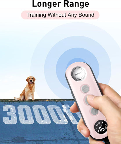 ABBIDOT Shock Collar (8-120 lbs) - Small Size Dog Training Collar with Remote Waterproof Rechargeable Dog Shock Collar with Remote E Collar for Small Medium Large Dogs (Light Blue) - PuriLite