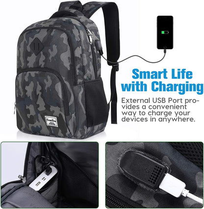 Backpack for Teen Girls,Boys School Backpack for Women with USB,College Backpack,Big Flower - PuriLite