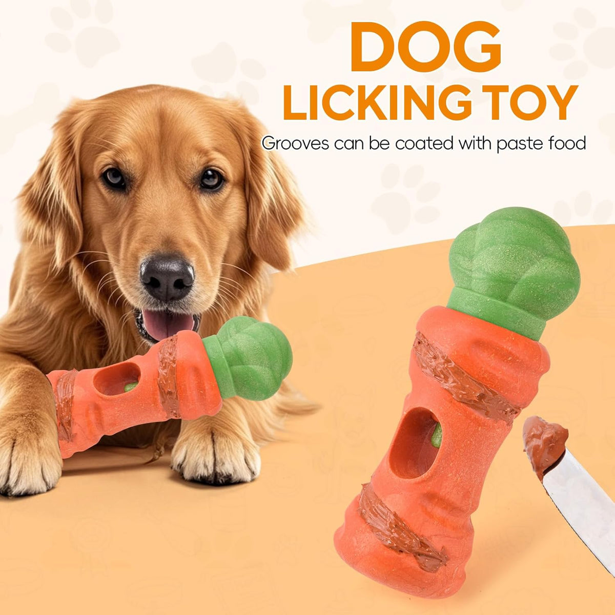 LIFLIX Cute Carrot Bully Stick Holder for Medium Large Breeds, Heavy Duty Dog Chew Holder, Safety Device to Prevent Choking - PuriLite