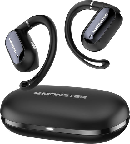 Monster Open Ear AC322, Bluetooth 5.4 Headset, 36H Battery Life, IPX5 Waterproof, Clear Communication, Ergonomic Design, Ear Angle Adjustable, Not Easy to Fall Off Wireless Bluetooth Headset. - PuriLite