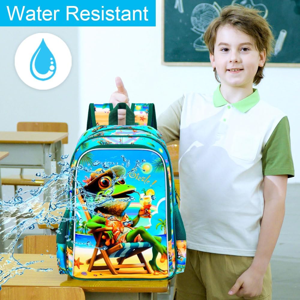 3pcs Backpack for Boys and Girls, 16” Kids Kindergarten Bookbag with Lunch Box, Cute Elementary Backpacks for Boy Girl - PuriLite