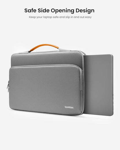 tomtoc 360 Protective Laptop Carrying Case for 16-inch New MacBook Pro M4/M3/M2/M1 Pro/Max 2024-2019, Water-Resistant Laptop Bag Sleeve with Accessory Pocket for The New Razer Blade 15 - PuriLite