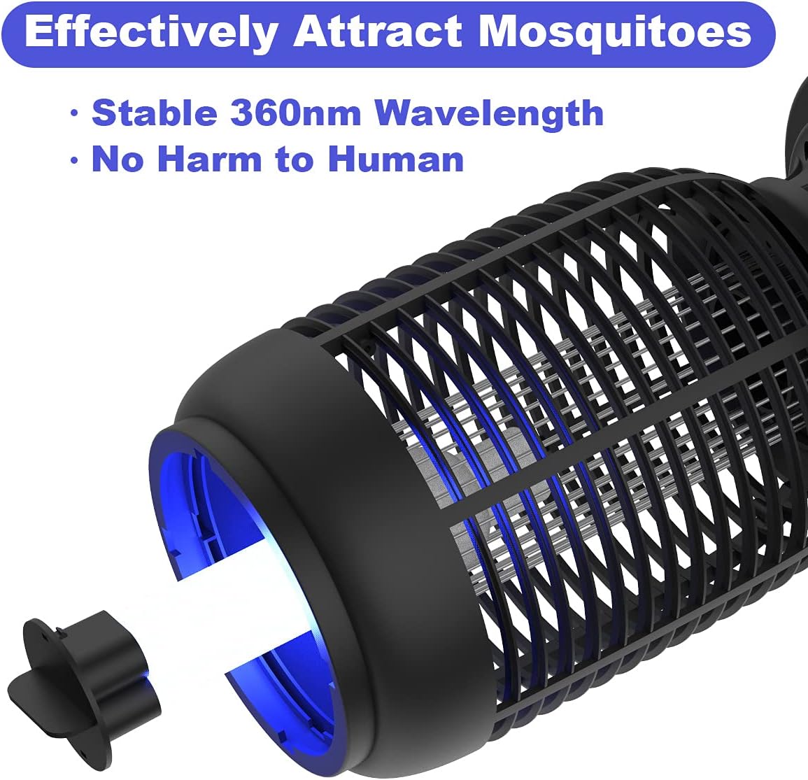 2 Pack Bug Zapper Electric Fly Swatter Zapper - Indoor Outdoor Zapping Racket for Pest Control - Safe to Touch with 3-Layer Safety Mesh - PuriLite