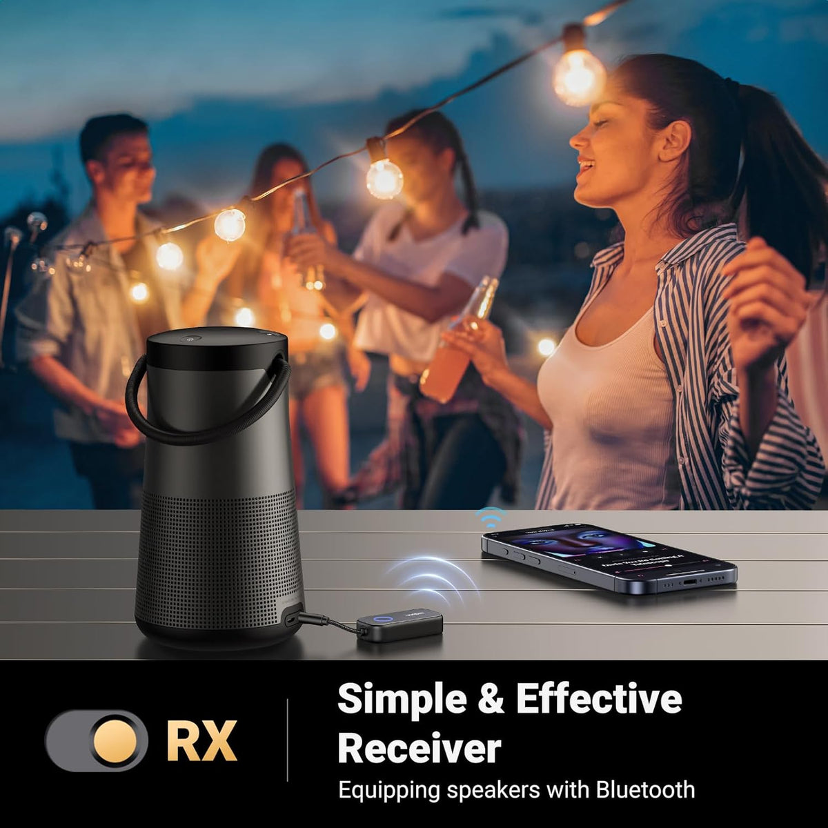 UGREEN Bluetooth 5.2 Transmitter and Receiver for Car TV Airplane, 2 in 1 Wireless 3.5mm Bluetooth Aux Adapter, 2 Devices Paired, Compatible with Home Stereo Headphones and More - PuriLite