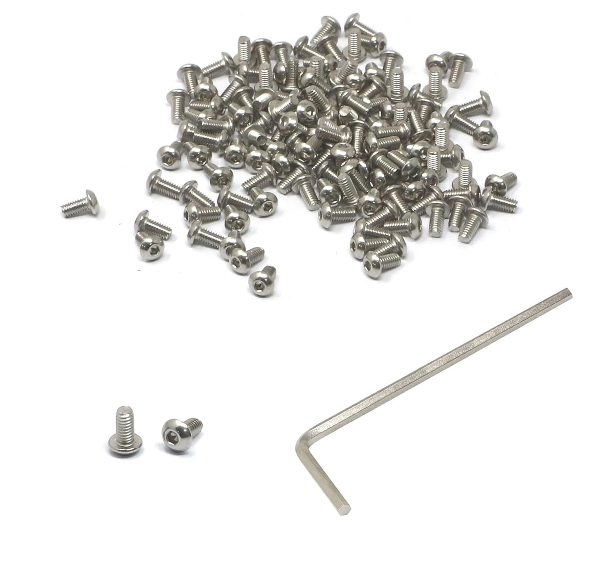 iexcell 50 Pcs M6 x 20mm Thread Pitch 1 mm Stainless Steel 304 Hex Socket Button Head Cap Screws Bolts Kit - PuriLite