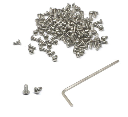 iexcell 50 Pcs M6 x 20mm Thread Pitch 1 mm Stainless Steel 304 Hex Socket Button Head Cap Screws Bolts Kit - PuriLite