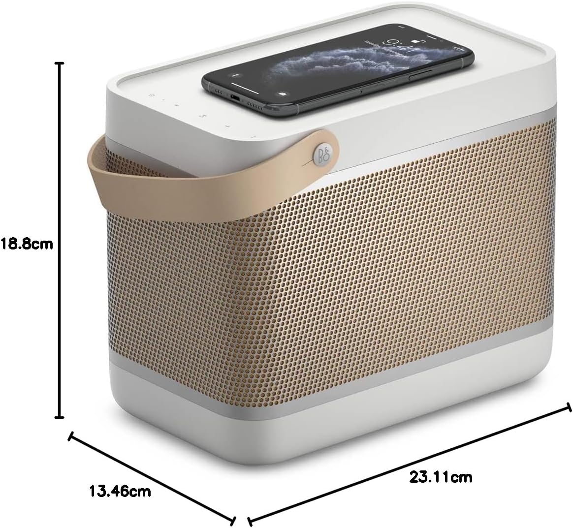 Bang & Olufsen Beolit 20 Powerful Portable Wireless Bluetooth Speaker, Grey Mist - PuriLite