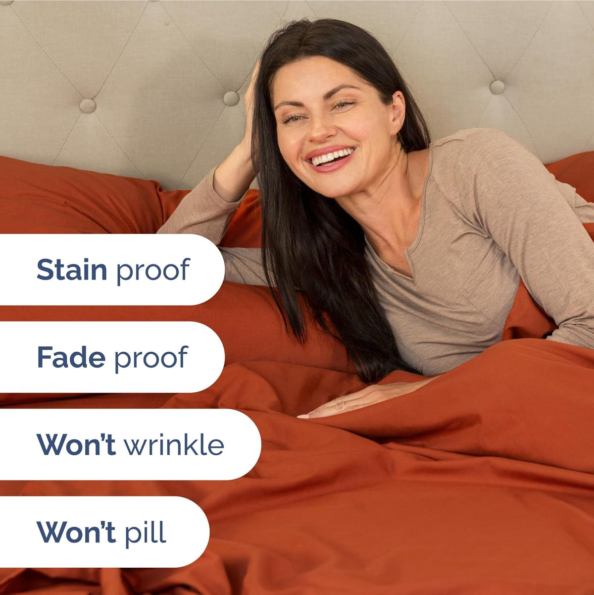 Extra Deep Queen Sheet Set - 6 Piece Breathable & Cooling Sheets - Hotel Luxury Bed Sheets Set - Easy & Secure Fit - Soft, Wrinkle Free & Comfy Sheets Set - White Sheet Set w/Extra Deep Pockets - PuriLite