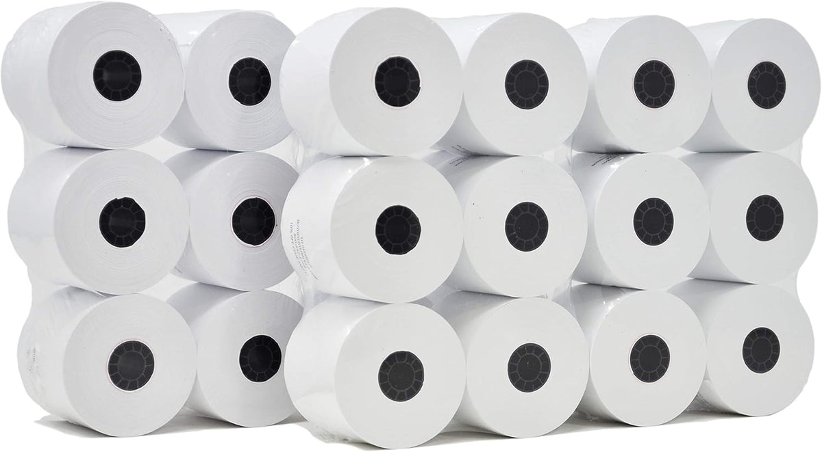(50 Rolls) 2 1/4 x 50 Thermal Paper Receipt Rolls 2.25 x 50 ft POS Cash Register fits All Credit Card Terminals - PuriLite
