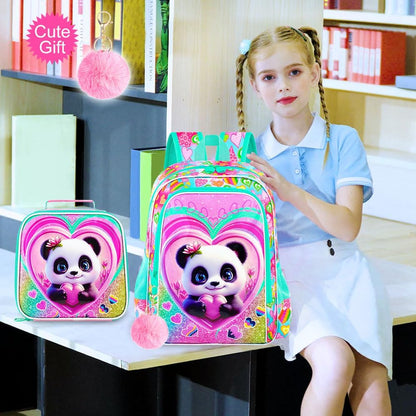3pcs Backpack for Boys and Girls, 16” Kids Kindergarten Bookbag with Lunch Box, Cute Elementary Backpacks for Boy Girl - PuriLite