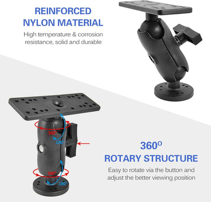 XINZY Portable Kayak Fishfinders Holder Fish Finder Ball Mount Base 360° Swivel Fish Finder Mount Fish Finder Kayak Accessory - PuriLite
