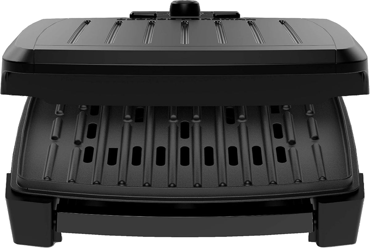 GEORGE FOREMAN® Contact Submersible™ Grill, 5-Serving Grill - Adjustable Temperature Control, Black Plates, Wash the entire grill - PuriLite