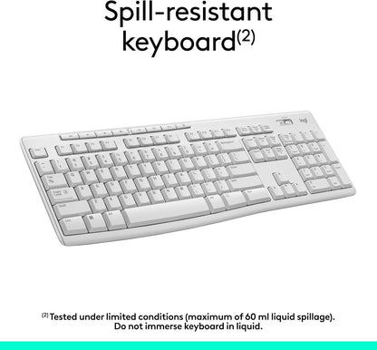 Logitech MK295 Wireless Mouse & Keyboard Combo with SilentTouch Technology, Full Numpad, Advanced Optical Tracking, Lag-Free Wireless, 90% Less Noise - Graphite - PuriLite