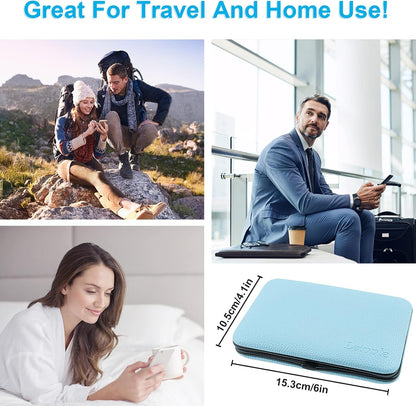 Manicure Set Professional Pedicure Kit Nail Clippers Kit - 18 Pcs Nail Care Tools - Grooming Kit with Luxurious Upgraded Travel Case (Blue) - PuriLite