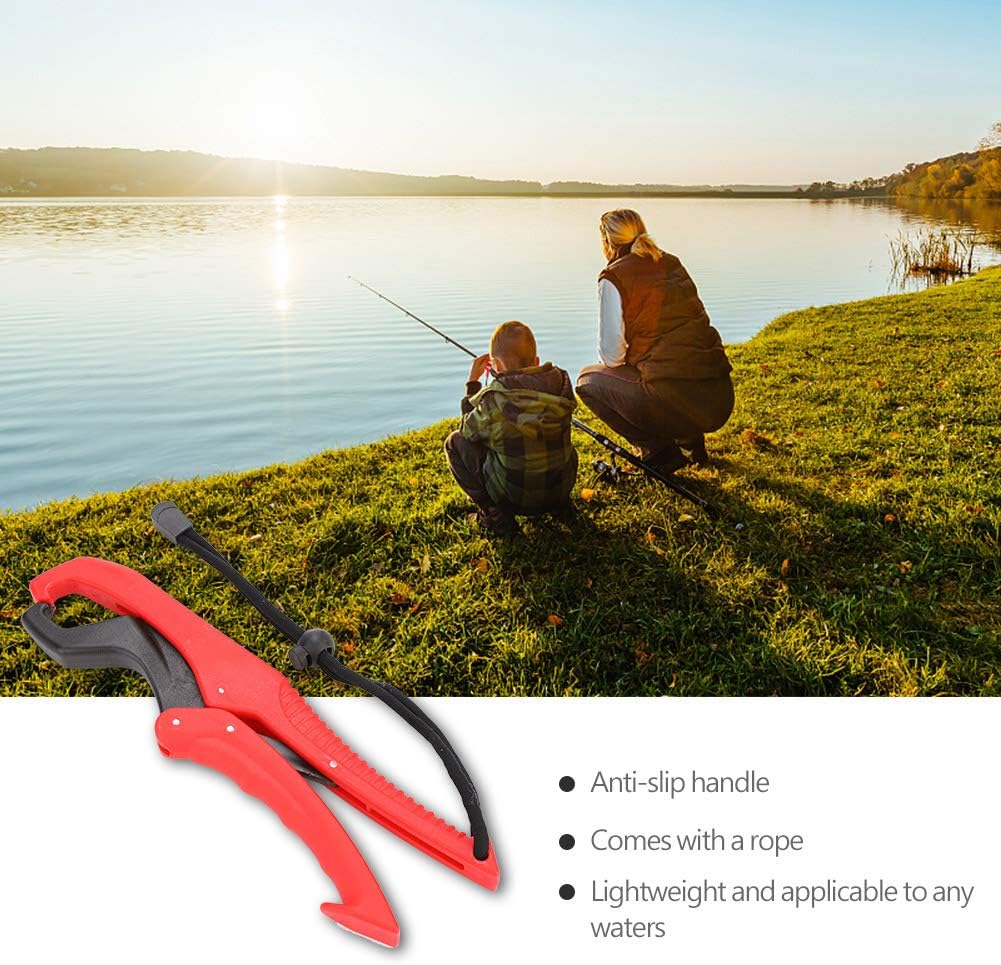 ABS Plastic Floating Fish Grip Zinc Alloy Fish Lip Gripper with Wrist Strip for Catching Fish No Hurt Auxiliary - PuriLite