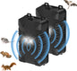OBEST 2 Pack Under Hood Rodent Repellent, Battery Operated Mouse Squirrel Rat Deterrent with Strobe Light, Smart Detectio Keep Rodents Out of Car, Boat Garage Attic Barn, Sound Frequency 16 kHz - PuriLite