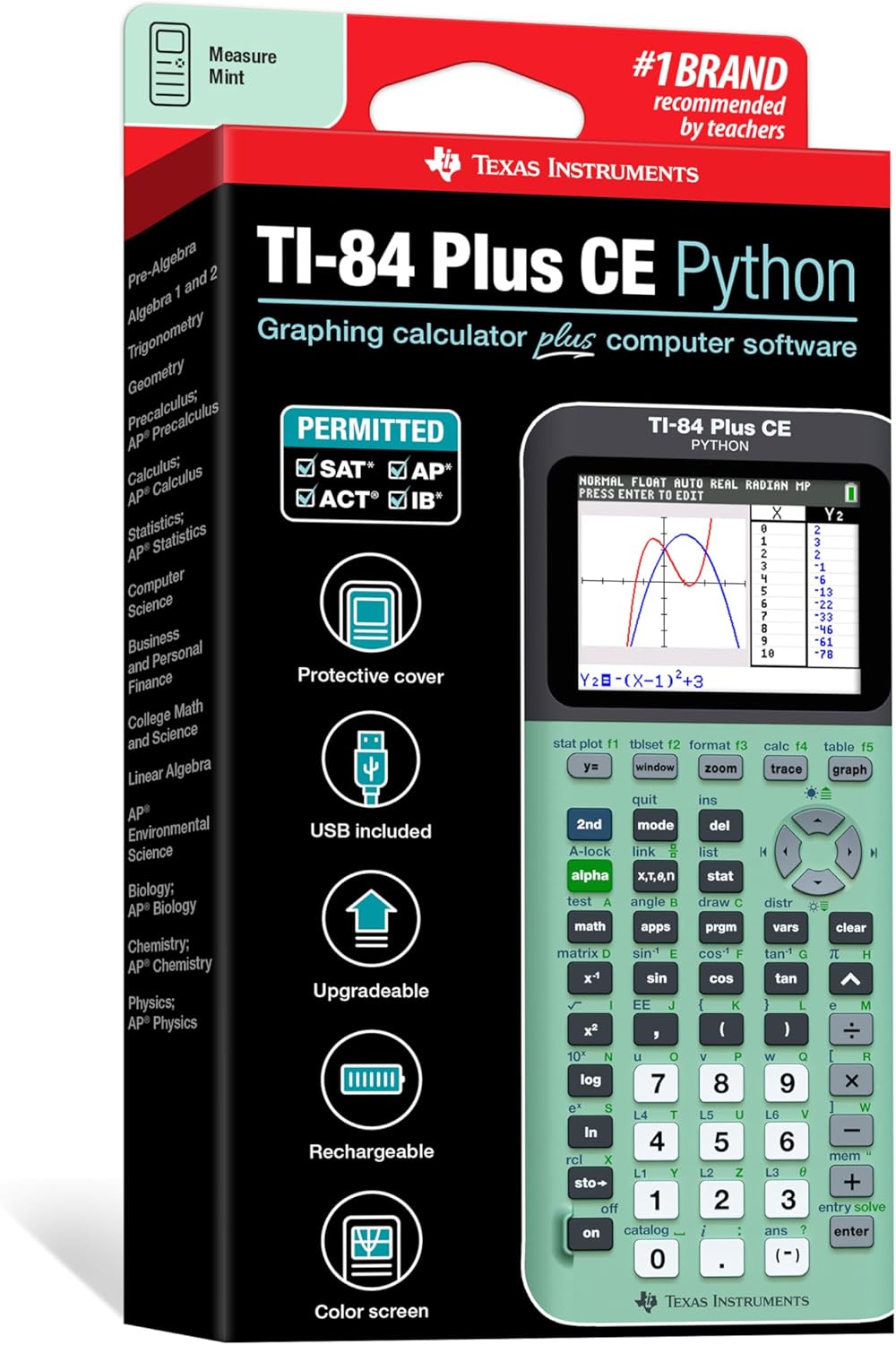 Texas Instruments TI-84 Plus CE Pink Graphing Calculator - PuriLite