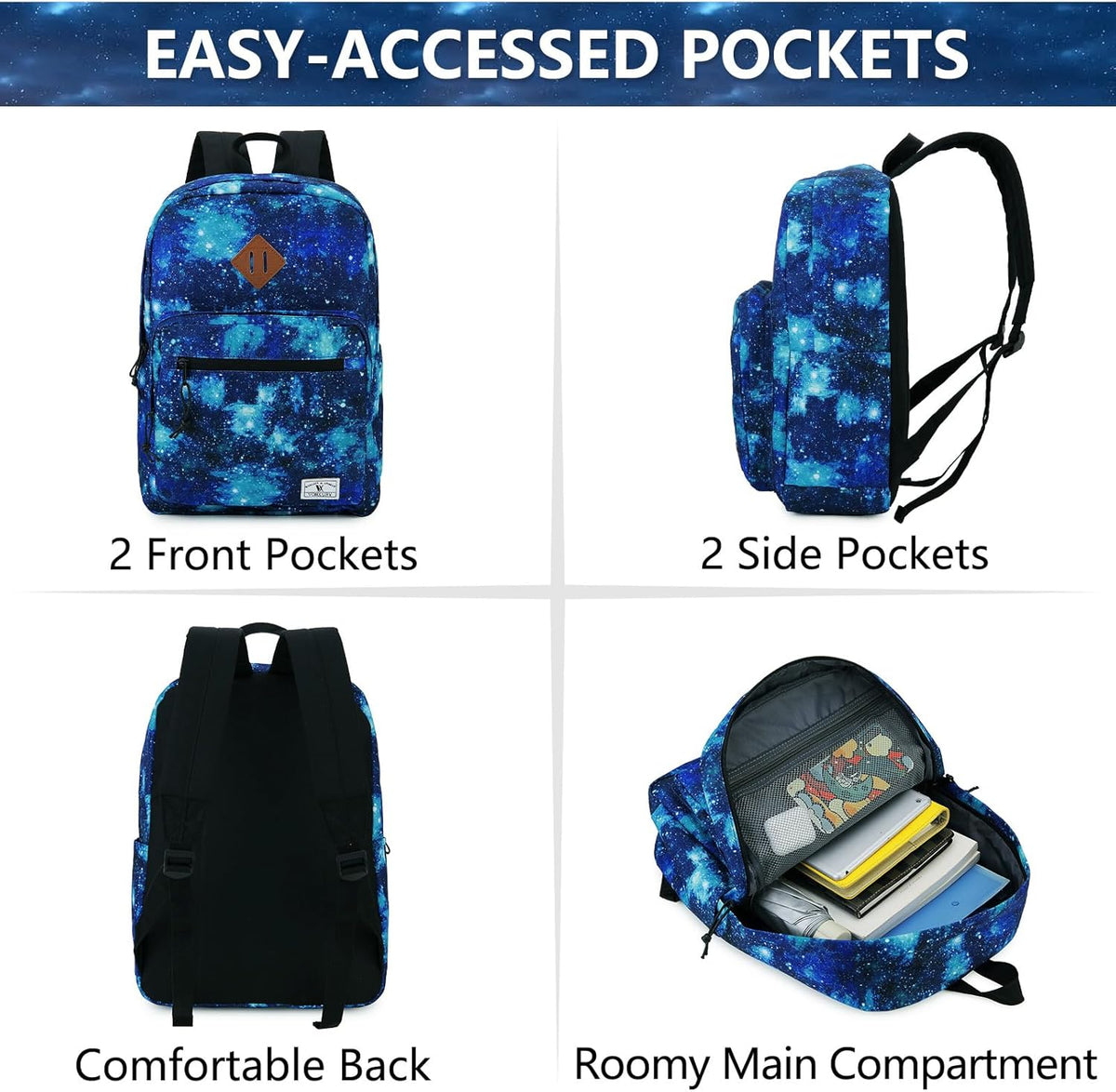 School Backpack for Kids,Lightweight Water Resistant Work Travel Backpack for Women Men Teens VONXURY - PuriLite