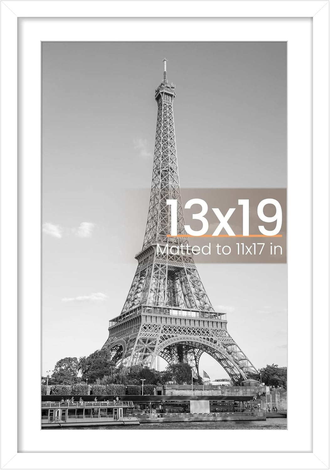 upsimples 11x14 Picture Frame, Display Pictures 8x10 with Mat or 11x14 Without Mat, Wall Hanging Photo Frames, Black - PuriLite