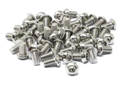 iexcell 50 Pcs M6 x 20mm Thread Pitch 1 mm Stainless Steel 304 Hex Socket Button Head Cap Screws Bolts Kit - PuriLite
