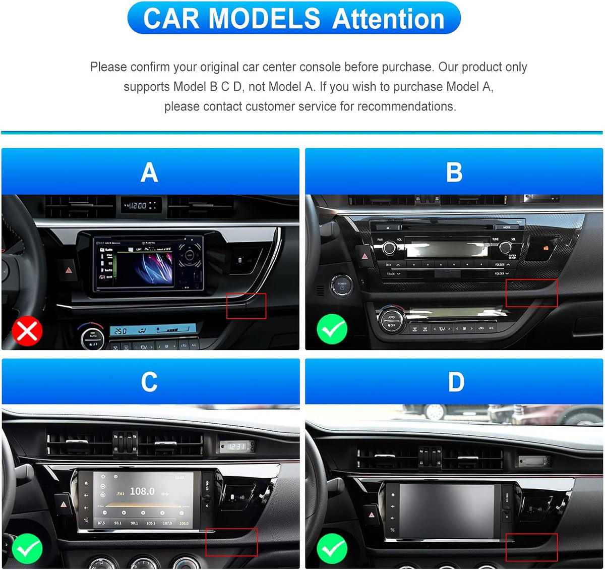 4+64G Android Car Radio Stereo for Toyota Corolla/Levin 2014-2017 with Wireless Carplay Android Auto, 10'' Touch Screen with Bluetooth GPS Navigation Mirror Link WiFi FM/RDS DSP AHD Backup Camera SWC - PuriLite