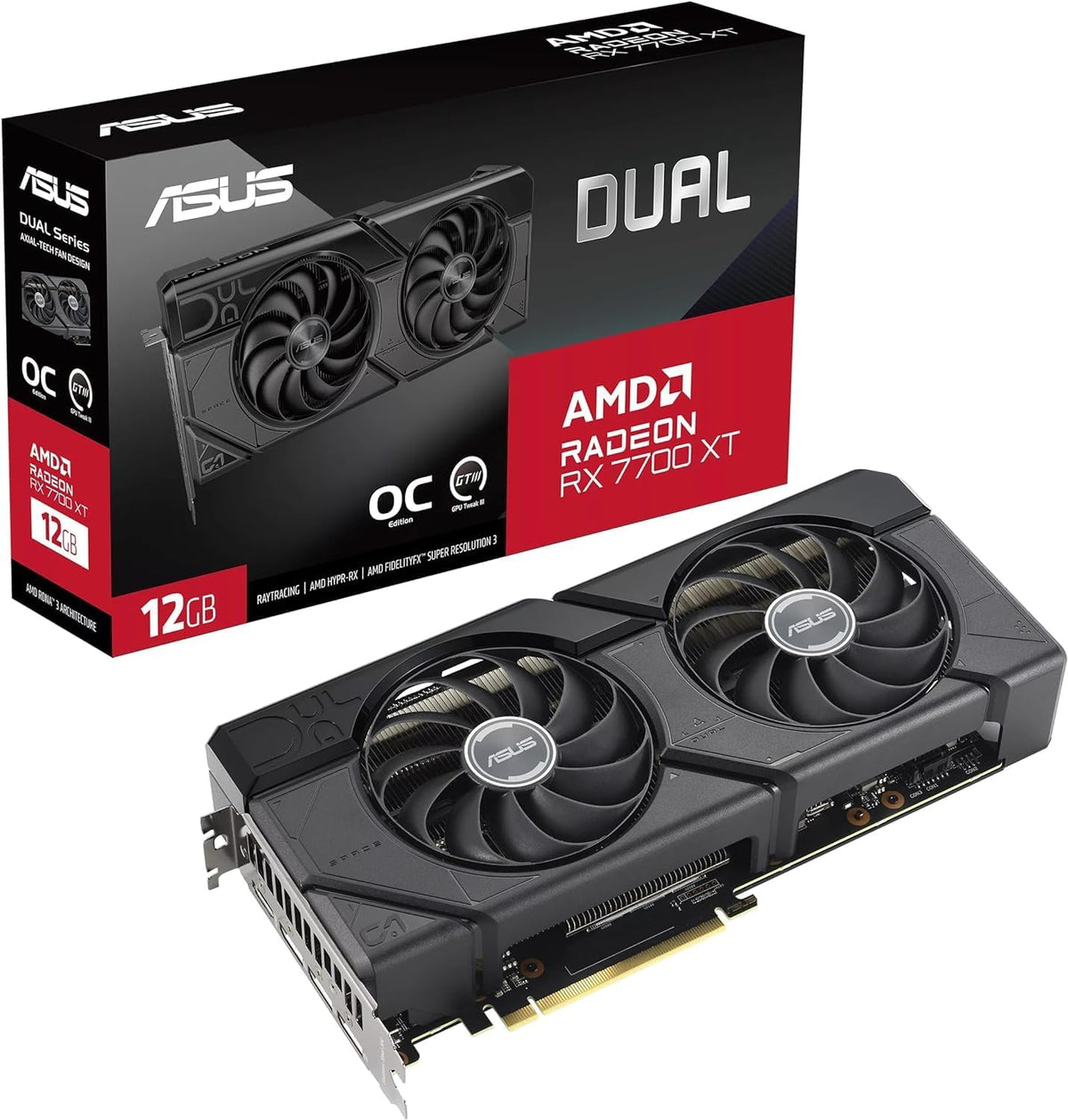 ASUS Prime Radeon™ RX 9060 XT 16GB GDDR6 OC Edition Graphics Card (PCIe 5.0, HDMI/DP 2.1, 2.5-Slot Design, axial-tech Fans, Dual Ball Fan Bearings, Dual BIOS, ASUS GPU Guard) - PuriLite