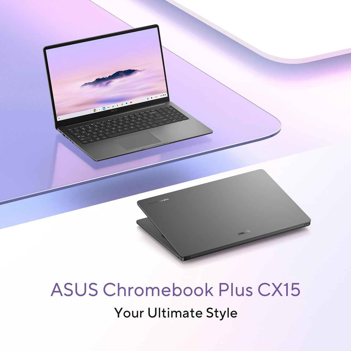 ASUS Chromebook Plus CX15, 15.6” 16:9 FHD (1920 x 1080) Anti-Glare Display, Intel® Core™ 3-N355 Processor, 128GB Storage, 8GB RAM, ChromeOS, Rock Grey, CX1505CTA-AS31-CB - PuriLite