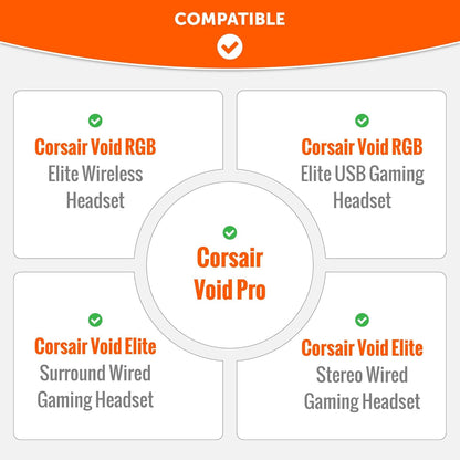 WC Upgraded Replacement Earpads for Corsair Void & Corsair Void Pro Wired & Wireless Gaming Headsets Made by Wicked Cushions | Improved Durability, Thickness, and Sound Isolation | (Red Camo) - PuriLite