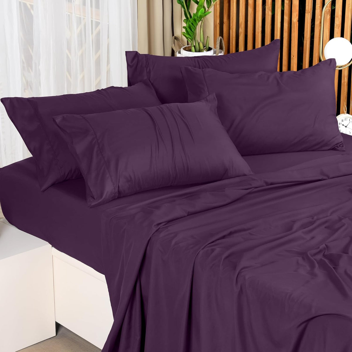 Utopia Bedding Queen Bed Sheet Set - 4 Piece Bedding - Soft Brushed Microfiber Fabric - Shrinkage & Fade Resistant - Easy Care (White) - PuriLite