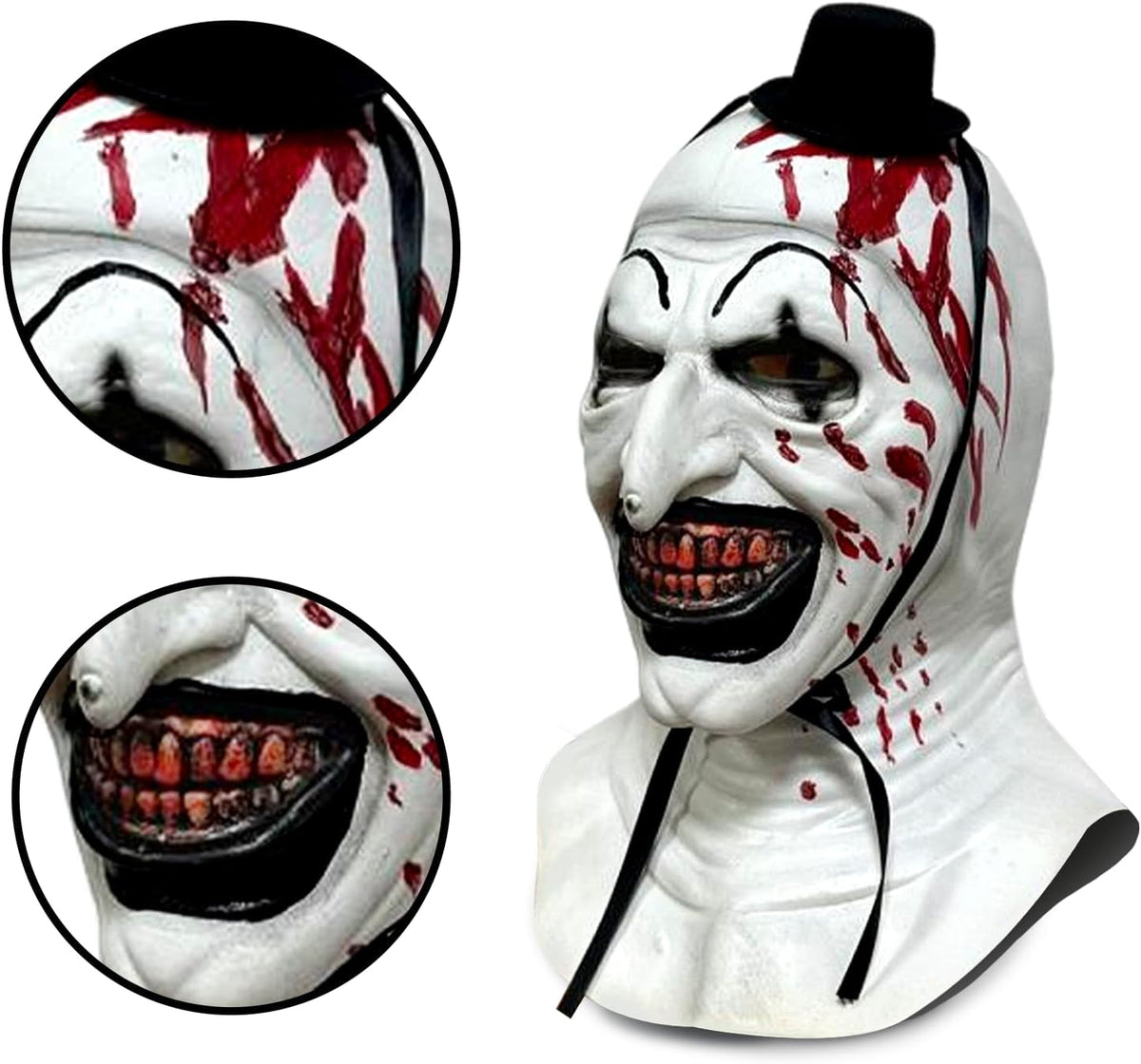 Adult Terrifier Mask Art the Clown Costume Mask Scary Halloween Killer Clown Headgear Cosplay Costume Props - PuriLite