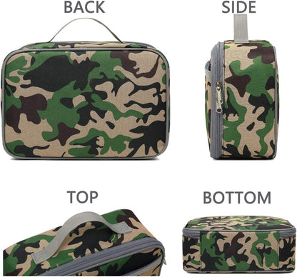 FlowFly Kids Lunch Box Insulated Soft Bag Mini Cooler Back to School Thermal Meal Tote Kit for Girls, Boys, Black - PuriLite
