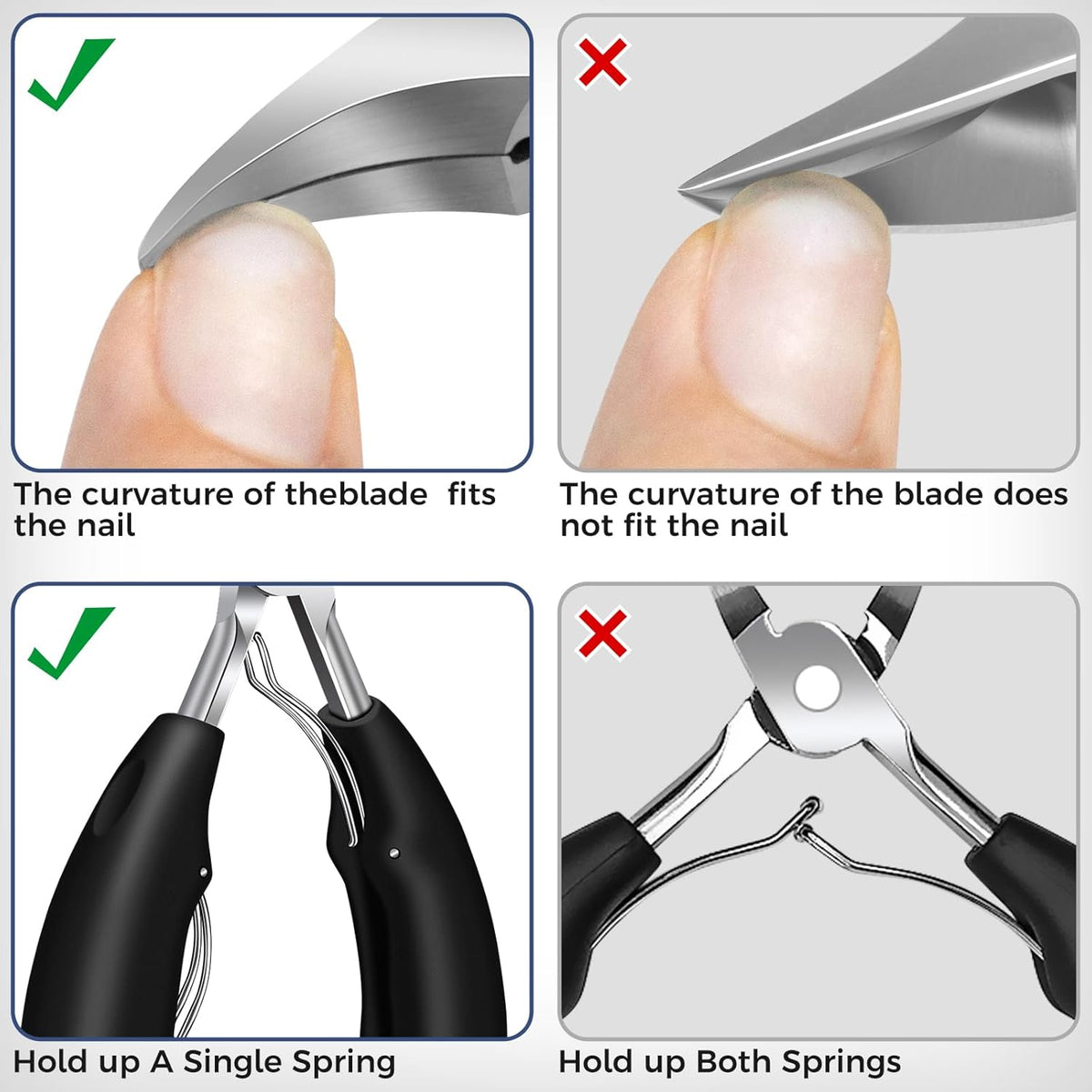 Toenail Clippers for Seniors Thick Toenails - Wide Jaw Opening Large Toe Nail Clippers for Thick Ingrown Nails, Professional Sharp Heavy Duty Nail Clipper Cutter for Mens Seniors with Leather Case - PuriLite