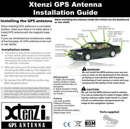 Xtenzi Replacement Active GPS Antenna Compatible with Select JVC Navigation KW-NT30HD KW-NT50HDT QAL1088-003 QAL1088-001 Models - PuriLite